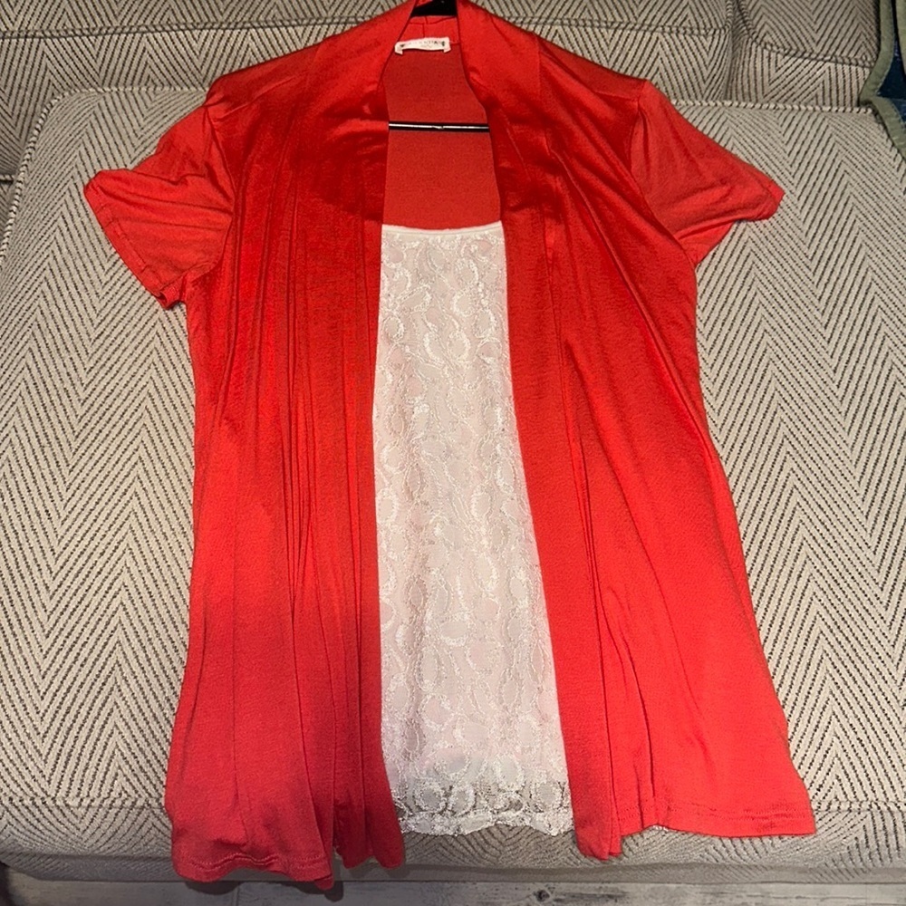Cardigan with blouse